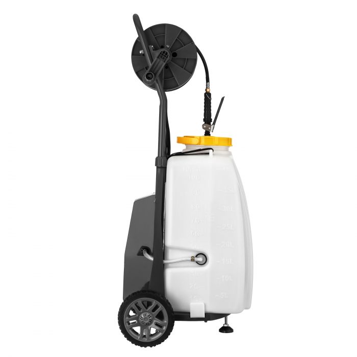 Обприскувач акумуляторний 2E AquaSpray 40LRC 40л 12В 1х12А·год 7бар 2.9л·хв 16кг вольтметр колеса катушка шланг 30м