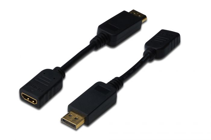 Адаптер ASSMANN DisplayPort to HDMI (AM/AF) 0.15m Black