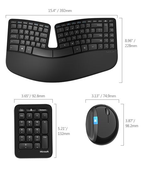 Комплект Microsoft Sculpt Ergonomic Desktop WL Black Ru