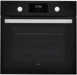 Духова шафа Whirlpool електрична, 65л, A, дисплей, конвекція, телескопічні напрямні, чорний