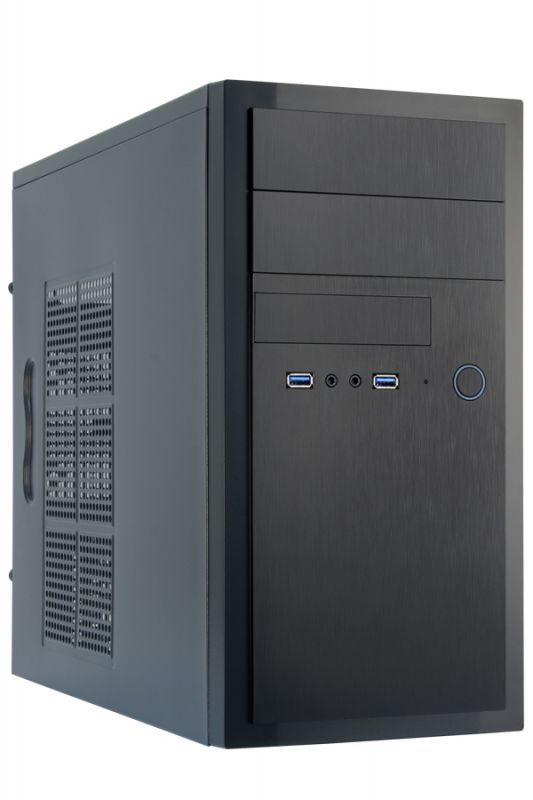 Корпус CHIEFTEC Elox HT-01B, без БЖ, 2xUSB3.1, mATX, чорний