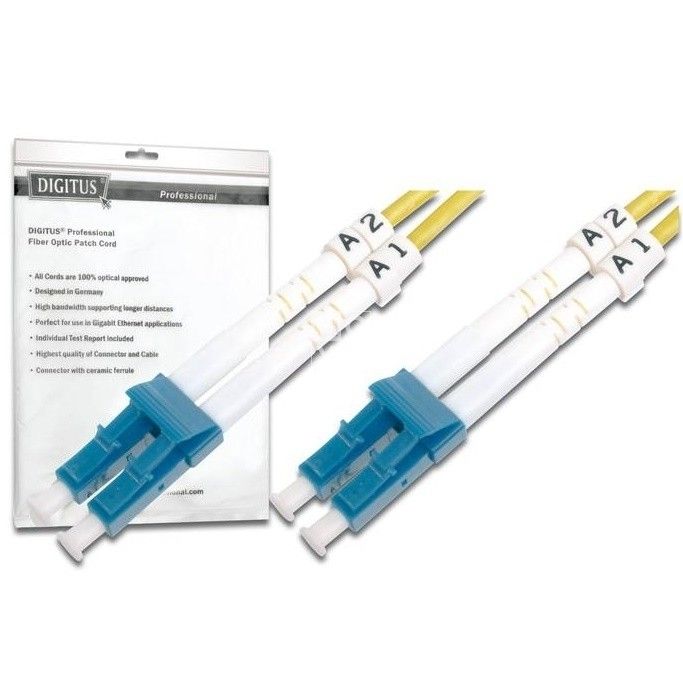 Оптичний патч-корд DIGITUS LC/UPC-LC/UPC,9/125, OS2,duplex,1m