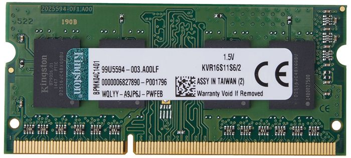 Пам'ять ноутбука Kingston DDR3 2GB 1600 1.5V