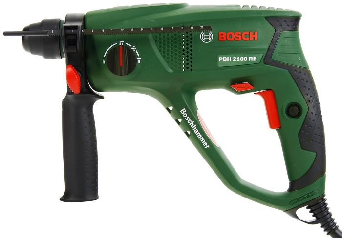 Перфоратор Bosch PBH 2100 RE, 550Вт, 1.7 Дж, 2.2 кг
