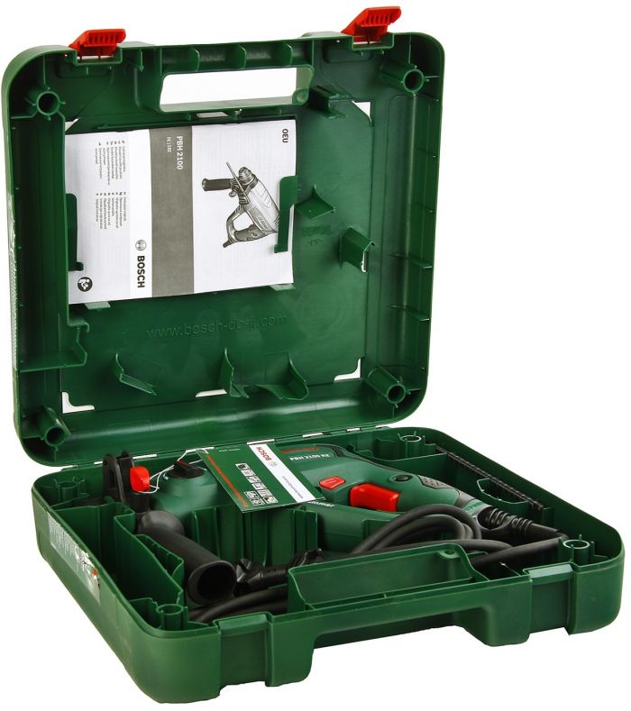 Перфоратор Bosch PBH 2100 RE, 550Вт, 1.7 Дж, 2.2 кг