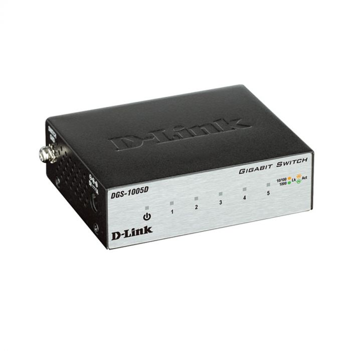 Комутатор D-Link DGS-1005D 5xGE, Некерований