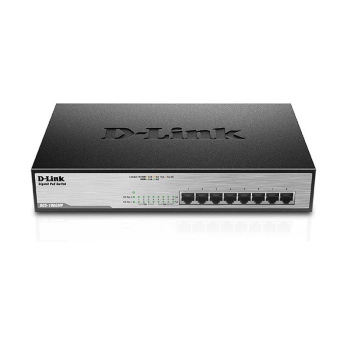 Комутатор D-Link DGS-1010MP 9xGE PoE, 1xSFP, 125W