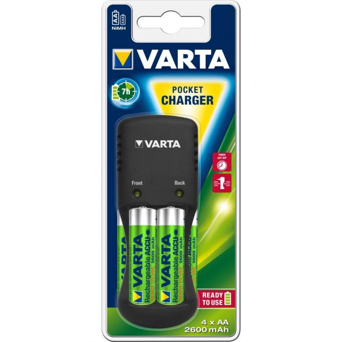 Зарядний пристрій VARTA Pocket Charger + 4AA 2600 mAh NI-MH