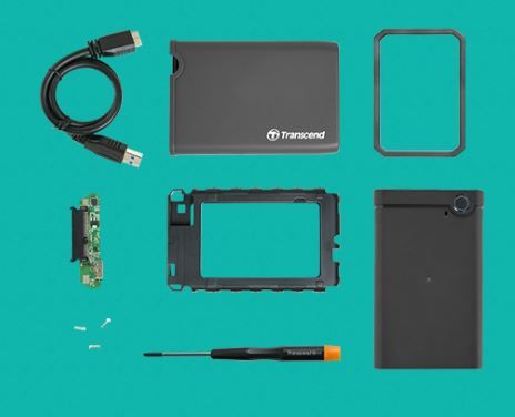 Корпус для 2.5" HDD/SSD Transcend USB 3.1  Rubber