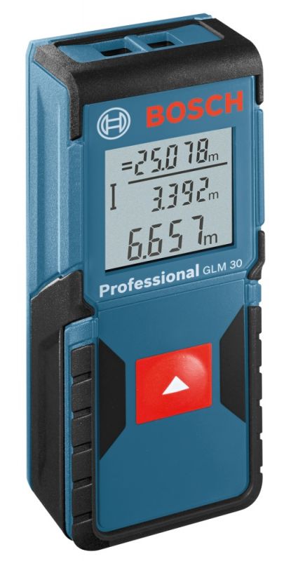 Далекомір лазерний Bosch GLM 30, ± 2мм, 0,15-30 м, синій
