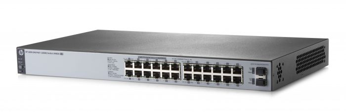Комутатор HPE 1820-24G-PoE+ Smart Switch, 12xGE, 12xGE PoE+, 2xGE-SFP ports, 185W, L2, LT Warranty