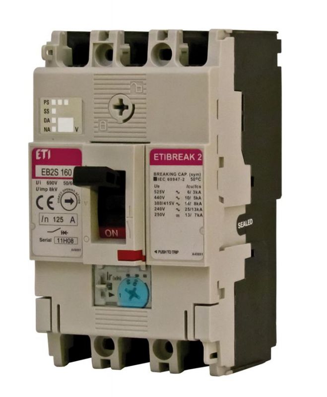 Авт. вимикач EB2S 160/3LA 160А 3p (16kA регульований)
