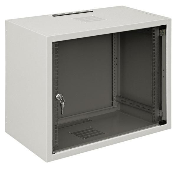 Шафа ZPAS 19" 15U 600x400, сткл.двері, 35kg max, сіра