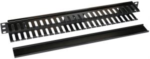 Кабельний організатор ZPAS 19" 1U однобічна гребінка, метал