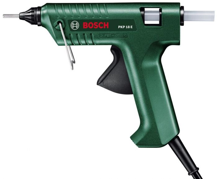 Пістолет клейовий Bosch PKP 18 E, подача 20 г/хв, стрижні 11 x 45 мм, 0.35 кг