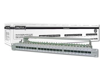 Патч-панель Digitus 19' 1U STP Cat.6а 24 порти, зібрана