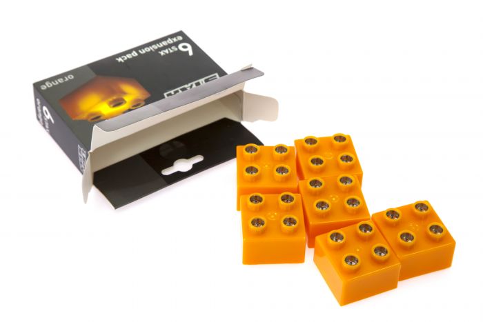 Цеглинки 2х2 LIGHT STAX Junior з LED підсвіткою Expansion Помаранчеві M04006