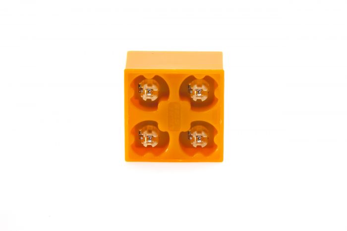 Цеглинки 2х2 LIGHT STAX Junior з LED підсвіткою Expansion Помаранчеві M04006