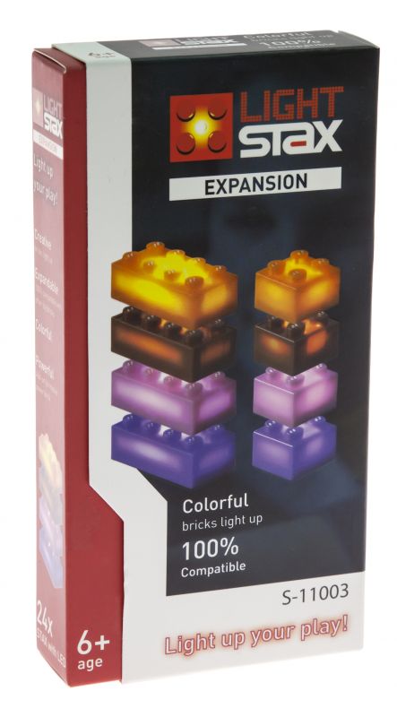 Конструктор LIGHT STAX з LED підсвіткою Expansion Помаранчевий, Коричневий, Фіолетовий, Рожевий S11003