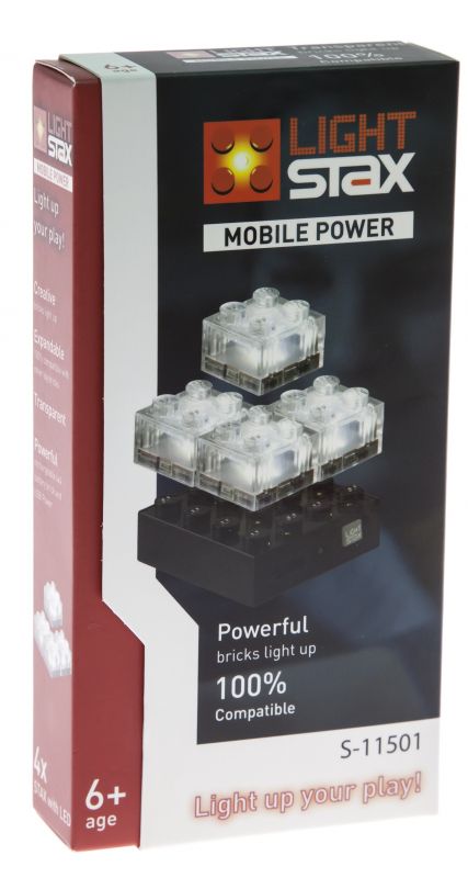 База 4х4 LIGHT STAX в комплекті з 4-ма цеглинками 2х2 Transparent LED LS-S11501