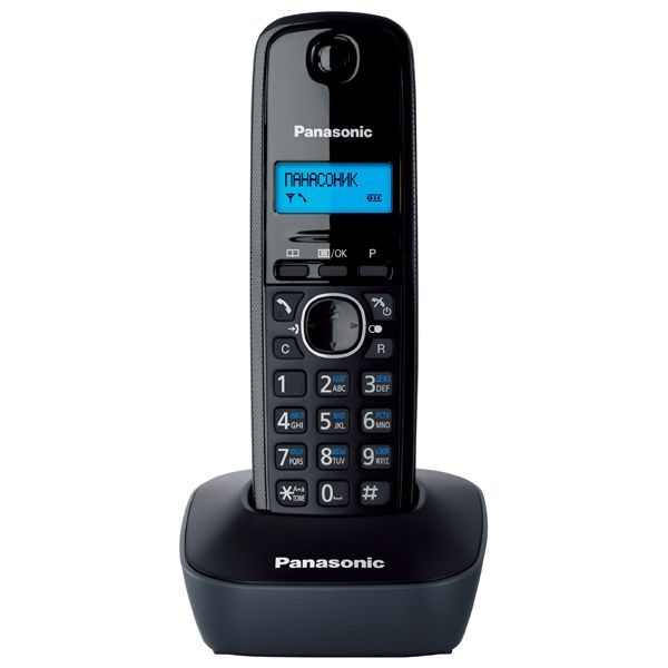 Радіотелефон DECT Panasonic KX-TG1611UAH Black Grey
