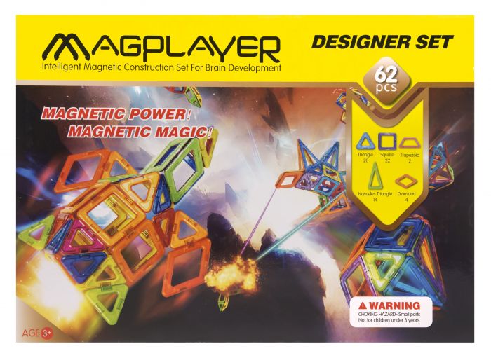 Дитячий конструктор MagPlayer 62 од. (MPB-62)