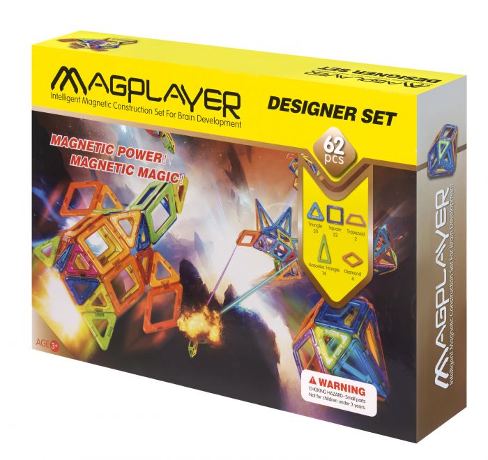 Дитячий конструктор MagPlayer 62 од. (MPB-62)
