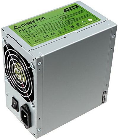 Блок живлення CHIEFTEC Smart  (400W), >85%, 80мм, 1xMB 24pin(20+4), 1xCPU 8pin(4+4), 3xMolex, 4xSATA, 1xPCIe 6pin, Bulk
