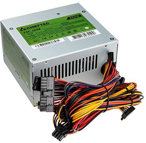 Блок живлення CHIEFTEC Smart  (400W), >85%, 80мм, 1xMB 24pin(20+4), 1xCPU 8pin(4+4), 3xMolex, 4xSATA, 1xPCIe 6pin, Bulk