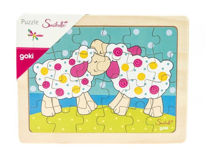 Пазл дерев'яний goki Овечки Susibelle 57506-2