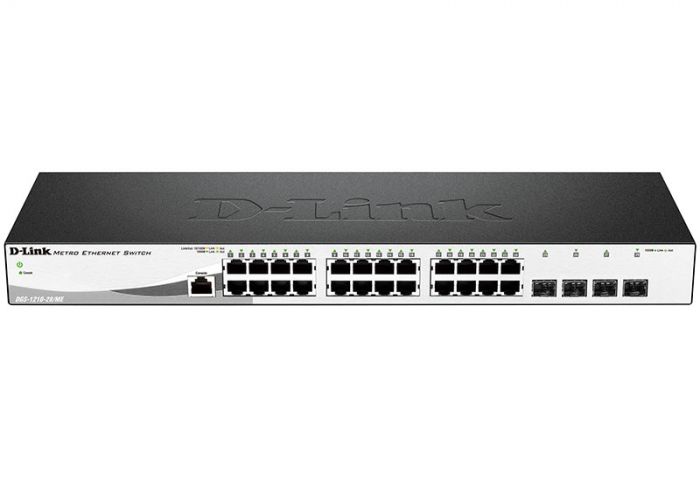 Комутатор D-Link DGS-1210-28/ME revA 24xGE, 4xSFP