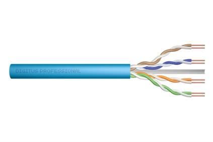 Кабель DIGITUS кат. 6A U-UTP, 305m, AWG 23/1, LSZH, simplex, блакитний