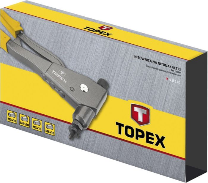 Заклепочник TOPEX, для заклепок різьбових M3, M4, M5, M6