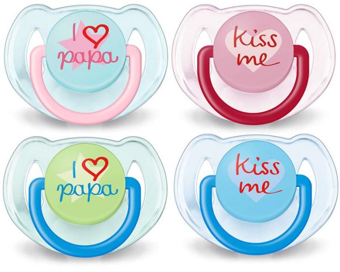 Пустушка Avent Classic I love 2шт 6+ SCF172/70
