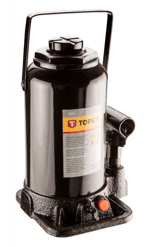 Домкрат TOPEX, гідравлічний пляшковий, до 20 т, 240-450 мм, 10 кг