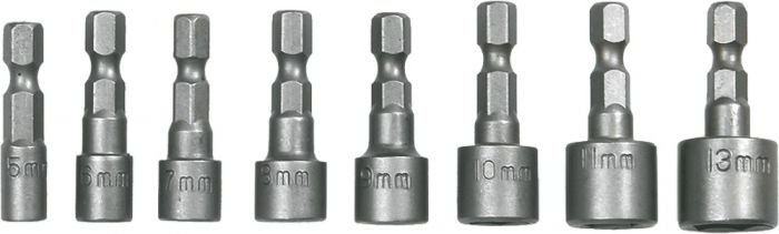 Головки торцеві TOPEX, набір 8 од., 1/4", 5-13 мм