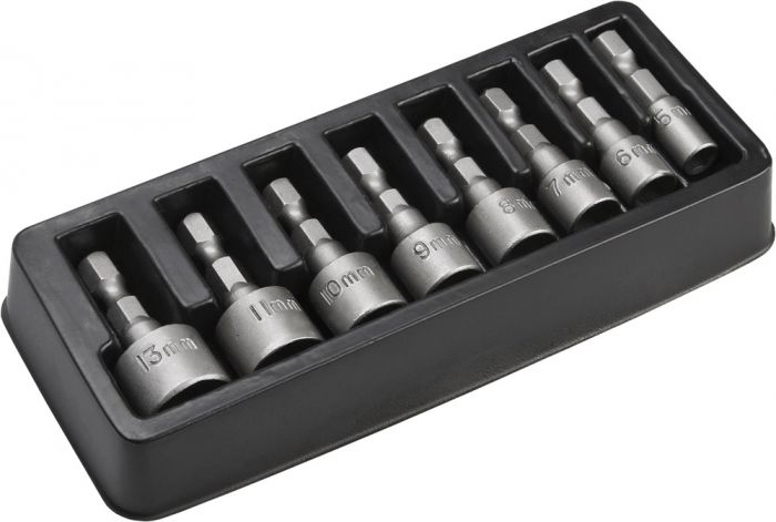 Головки торцеві TOPEX, набір 8 од., 1/4", 5-13 мм
