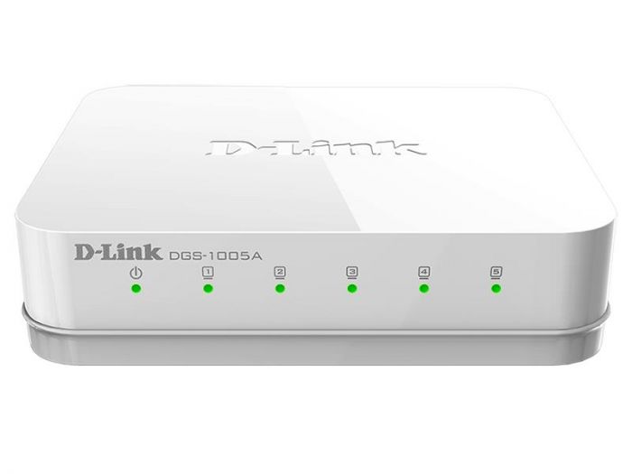 Комутатор D-Link DGS-1005A 5xGE, Некерований