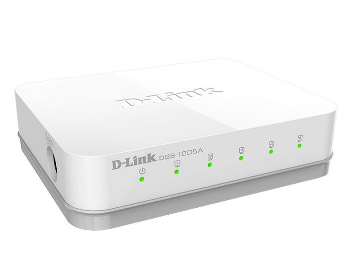 Комутатор D-Link DGS-1005A 5xGE, Некерований