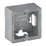 Коробка Legrand для накладного монтажу 1-постова Алюміній Valena LIFE