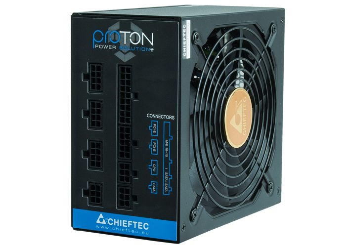 Блок живлення CHIEFTEC Proton (750W), ATX v2.3, 100-240V, >85%, 80+ Bronze, 140мм, 1xMB 24pin(20+4), 1xCPU 8pin(4+4), 3xMolex, 6xSATA, 4xPCIe 8pin(6+2), CE, CB, TUV, FCC, RoHS, Fully Modular, Retail