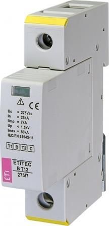 Обмежувач перенапруги ETI ETITEC B T12 275/7 (1+0) 1p
