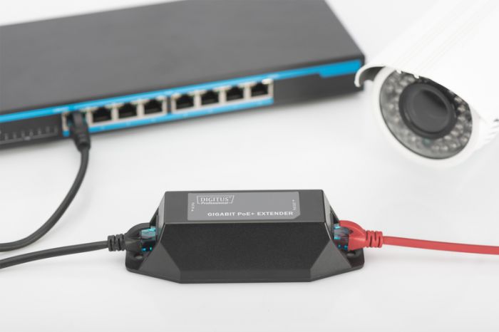 PoE-Екстендер DIGITUS Gigabit PoE+, 22W, 100m