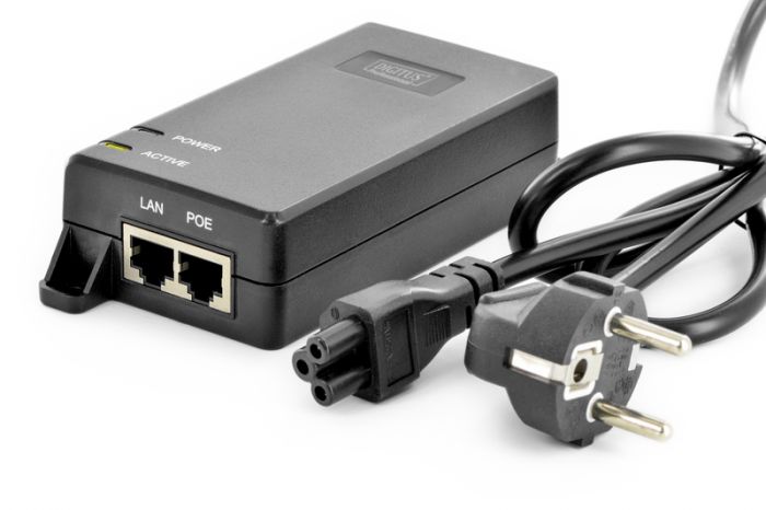 PoE-Інжектор DIGITUS PoE+ 802.3at, 10/100/1000 Mbps, Output max. 48V, 30W
