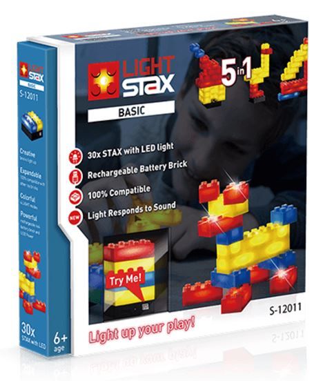 Конструктор LIGHT STAX з LED підсвічуванням Basic 5в1 Реакція на звук світлом LS-S12011