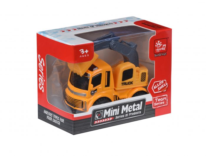 Машинка Same Toy Mini Metal Будівельна техніка-самосвал з краном SQ90651-1Ut-3