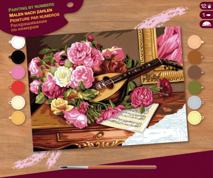 Набір для творчості Sequin Art PAINTING BY NUMBERS SENIOR Романтичний букет SA1037