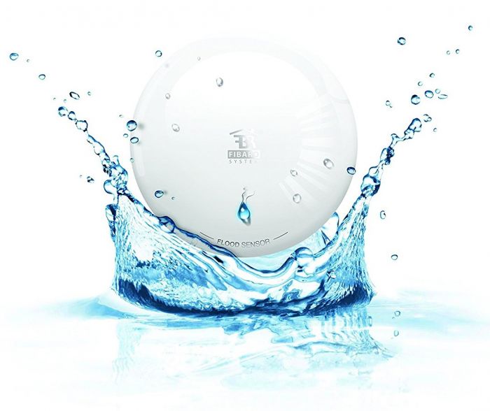 Розумний датчик протікання води Fibaro Flood Sensor, Z-Wave, 3V CR123A, 12-24V DC, білий