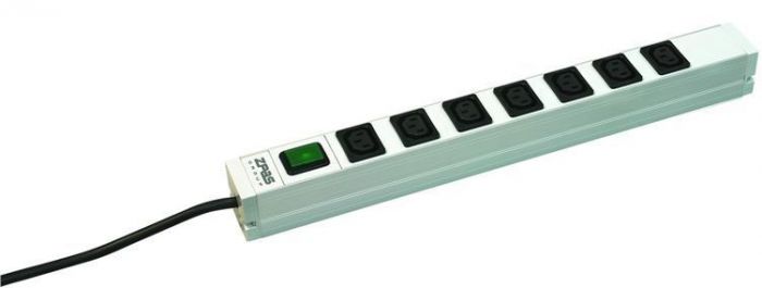 Блок розеток ZPAS 0U вимірювальний, 1248mm, 16А, 18хС13, 6xC19, без вилки