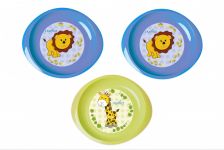 Набір тарілочок Nuvita 6м+ 3шт. дрібні Сині і салатова NV1428Blue